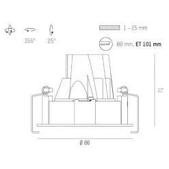 Dark Night indbygning 4.000 K hvid^Molto Luce