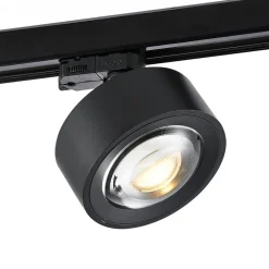 Molto Luce LED 3-faset skinnespot Mag, sort, 827