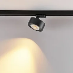 Molto Luce LED 3-faset skinnespot Mag, sort, 827