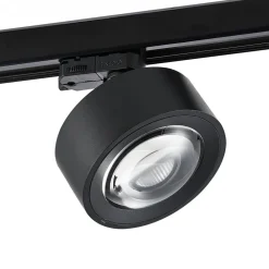 Molto Luce LED 3-faset skinnespot Mag, sort, 827