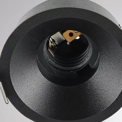 LED indbygningslampe Willi 68R, sort, aluminium, E27^Molto Luce Best