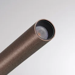 Molto Luce LED-gulvlampe Meyjo F, sort/kaffebrun, aluminium