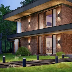 Molto Luce Sokkellamper>LED-sokkellampe Mona, Ø 18 cm, aluminium, højde 45 cm