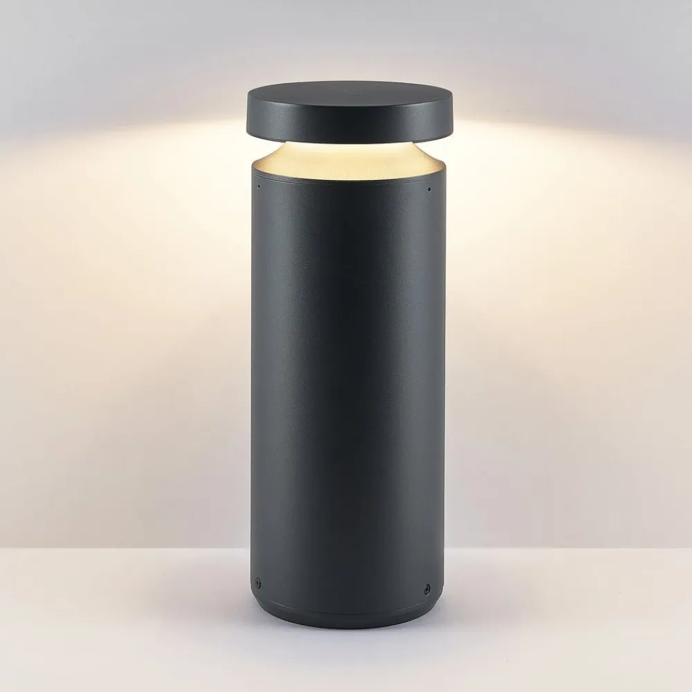 Molto Luce Sokkellamper>LED-sokkellampe Mona, Ø 18 cm, aluminium, højde 45 cm