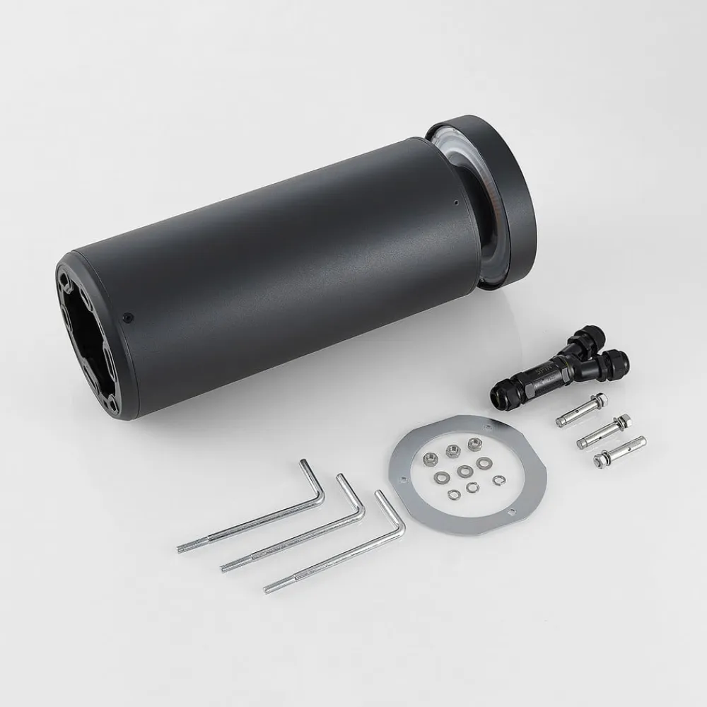 Molto Luce Sokkellamper>LED-sokkellampe Mona, Ø 18 cm, aluminium, højde 45 cm