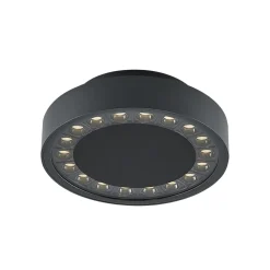 Molto Luce udendørs loftlampe Nona, Ø 18,2 cm, antracit