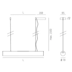 Valo PDI pendel 840 DALI 170,6cm^Molto Luce Outlet