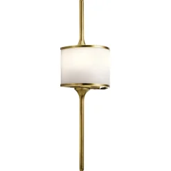 KICHLER Væg- Og Spejllamper>Mona LED-væglampe IP44 højde 55,9cm natur messing