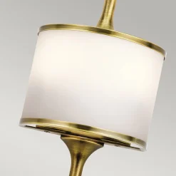 KICHLER Væg- Og Spejllamper>Mona LED-væglampe IP44 højde 55,9cm natur messing