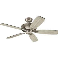 KICHLER Monarch2 52 loftsventilator, antik tin børstet