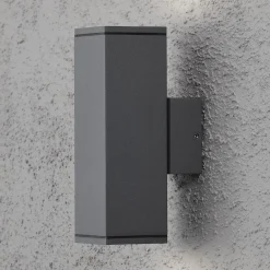 Konstsmide Væglamper>Monza udendørs spot, antracit, 2 lyskilde