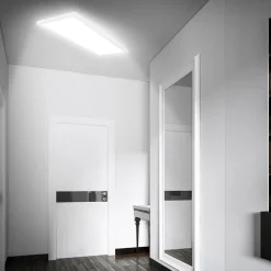 Briloner Move LED-panel, sensor, 58 x 20 cm, IP44, plast, hvid