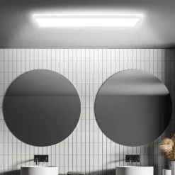 Briloner Move LED-panel, sensor, 58 x 20 cm, IP44, plast, hvid