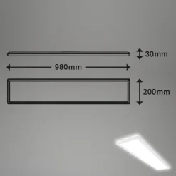Briloner Move LED-panel, sensor, 98 x 20 cm, IP44, plast, hvid