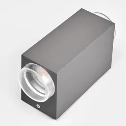 Lindby Mørkegrå udendørsvæglampe Jovan, 2 lyskilder