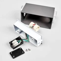 Lindby Mørkegrå udendørsvæglampe Jovan, 2 lyskilder