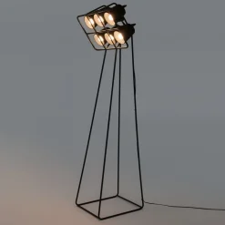 SELETTI Multilamp gulvlampe, 6 lyskilder, sort