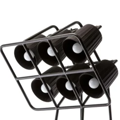 SELETTI Multilamp gulvlampe, 6 lyskilder, sort