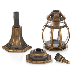 Lindby Nadesha sokkellampe, børstet guld