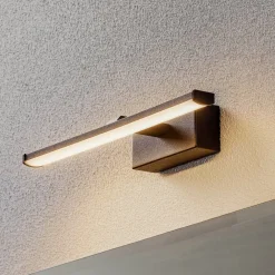 Fabas Luce Nala LED-væglampe, sort, bredde 30 cm