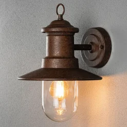 Konstsmide Væglamper>Napoli udendørs væglampe, rustbrun