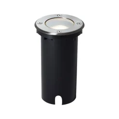 Nedgravningslampe Itch, Ø 11 cm, stål, metal^Brilliant