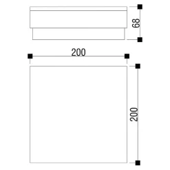 Deko-Light Nedgravningslampe Tabit, 20 x 20 cm, gangbar