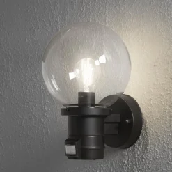 Konstsmide Væglampe Med Sensor|Væglamper>Nemi udendørs væglampe med bevægelsessensor, sort