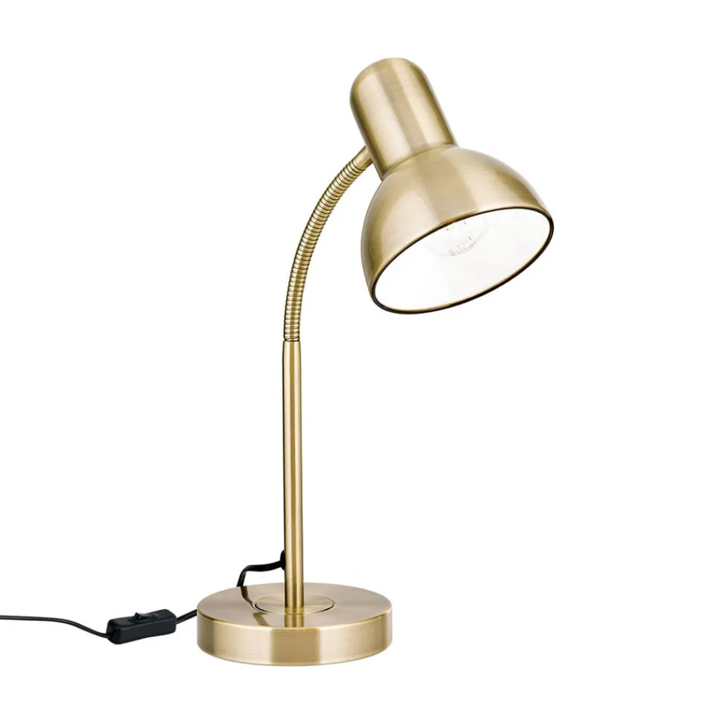 ORION Bordlamper>Nemo skrivebordslampe, fleksibel, antik messing