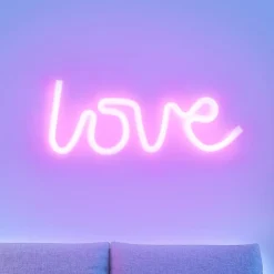 JUST LIGHT. GmbH Dekorationsbelysning>Neon Love LED-væglampe, USB