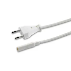 Hera Elektroniske Materialer>Nettilslutningskabel HVLCS 43/2000, 2 m, stik, enkelt