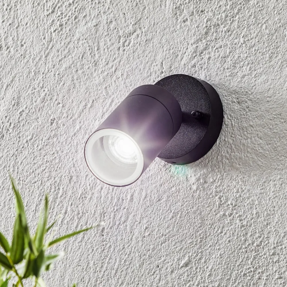 Konstsmide New Modena udendørs væglampe, GU10-spot, sort