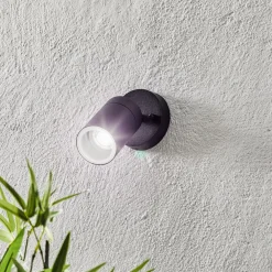 Konstsmide New Modena udendørs væglampe, GU10-spot, sort