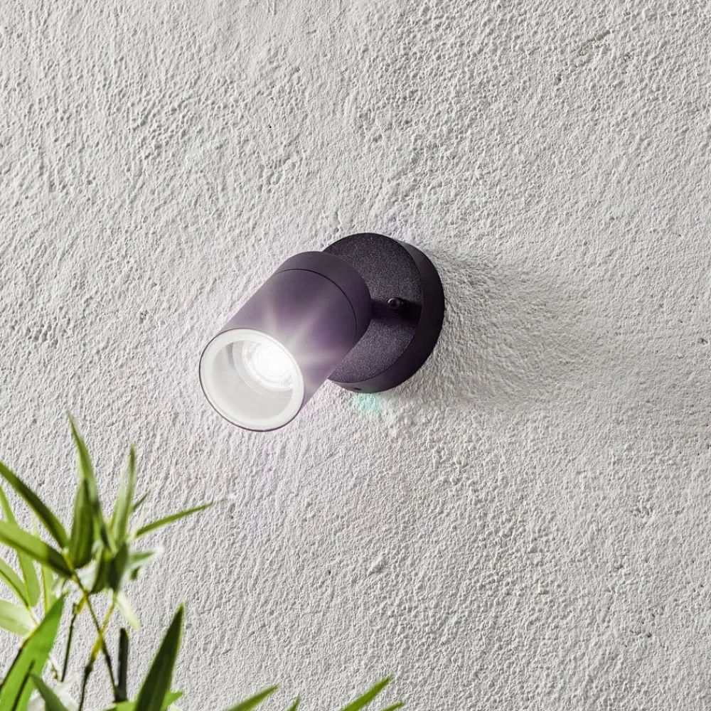 Konstsmide New Modena udendørs væglampe, GU10-spot, sort