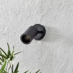 Konstsmide New Modena udendørs væglampe, GU10-spot, sort