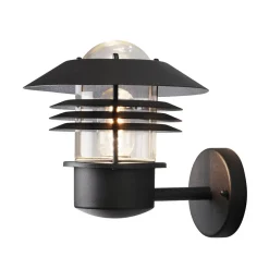 Konstsmide Væglamper>New Modena udendørs væglampe, lygte, E27, sort