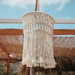 Newgarden genopladelig hængelampe Mykonos, hvid, bomuld