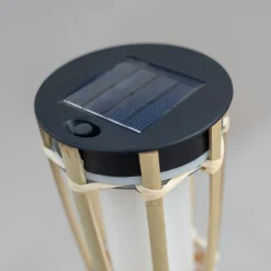 Hiama LED solcelle-havelampe lavet af bambus^Newgarden Outlet