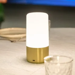 Newgarden Dekorationsbelysning|Terrassebelysning>LED-bordlampe Maia messingfarvet IP54 RGBW