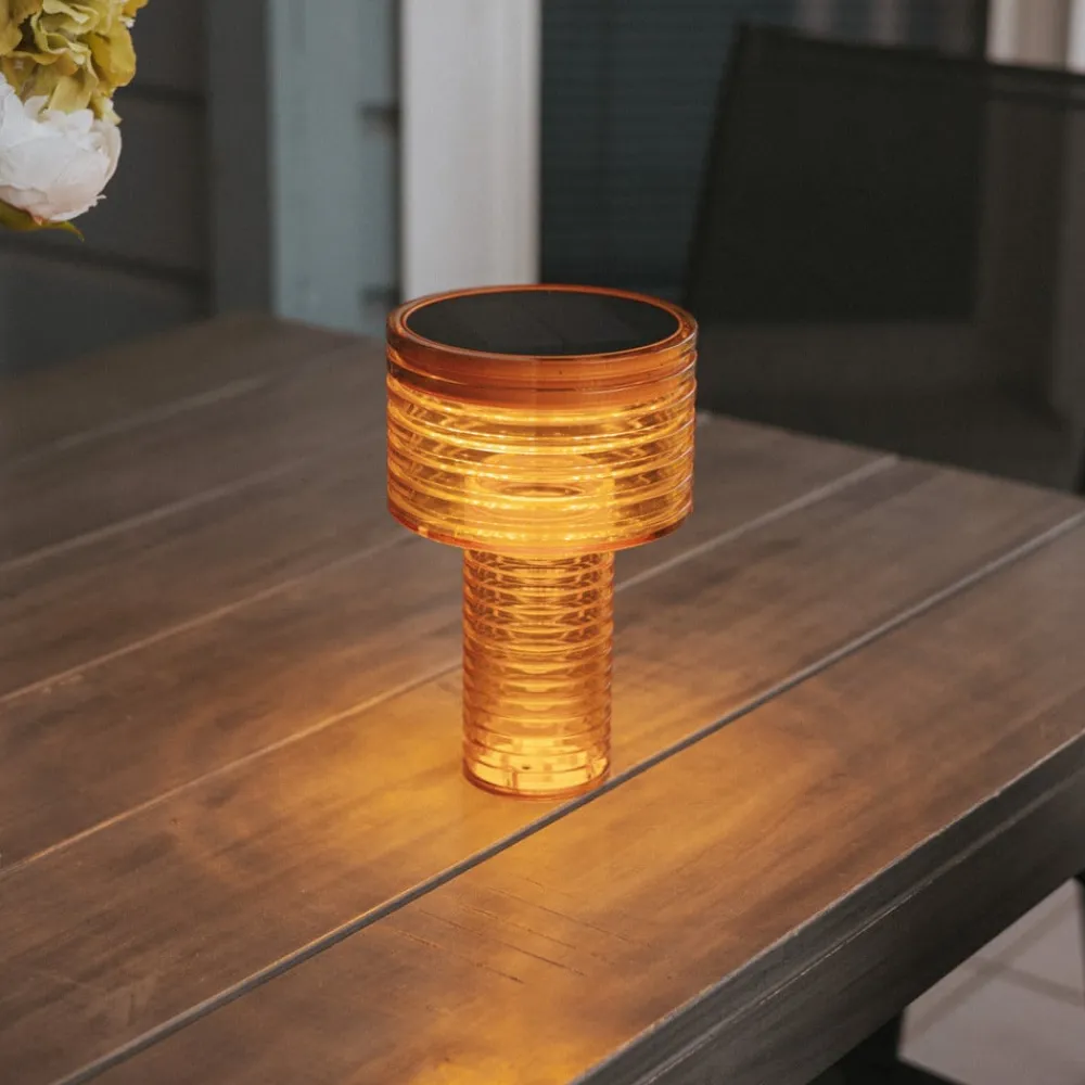 LED-solcellelampe Ambar, orange, PMMA, IP44^Newgarden Clearance