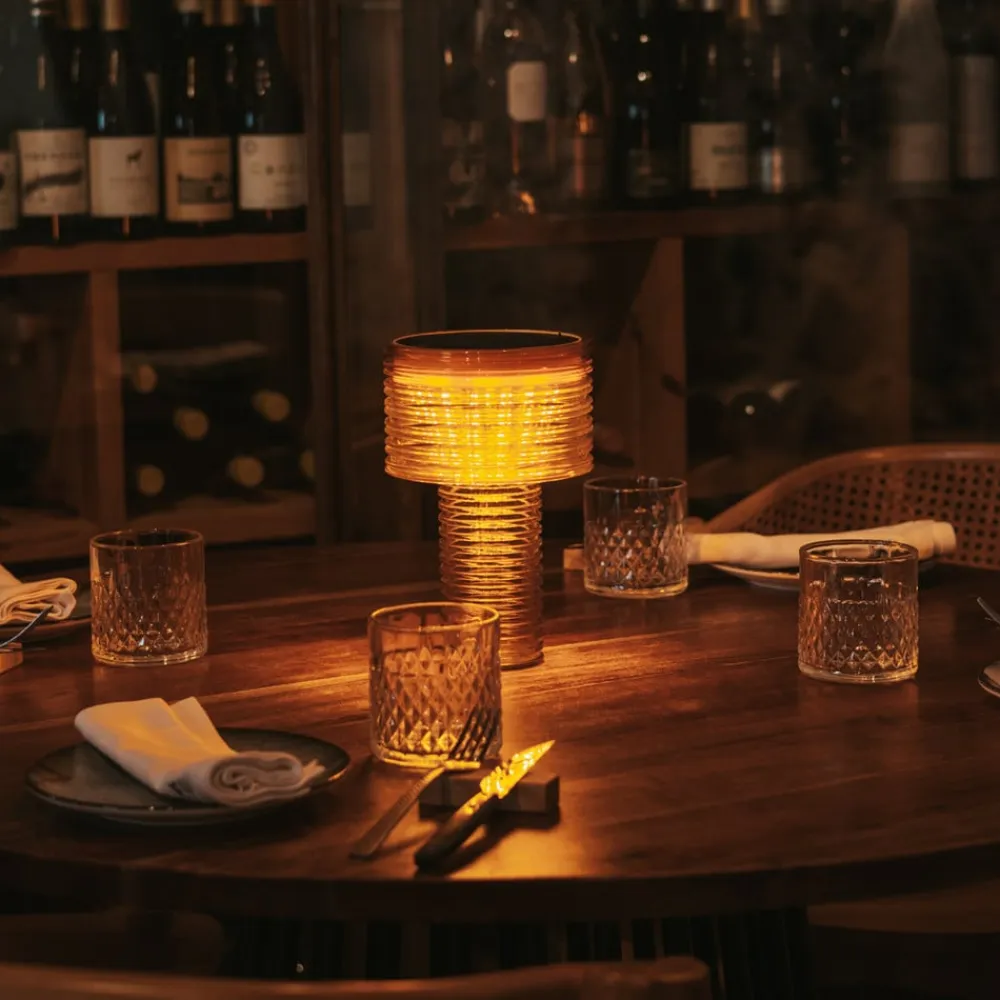 LED-solcellelampe Ambar, orange, PMMA, IP44^Newgarden Clearance