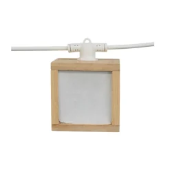 LED-solcellelyskæde Vega, bambus, IP44^Newgarden Hot