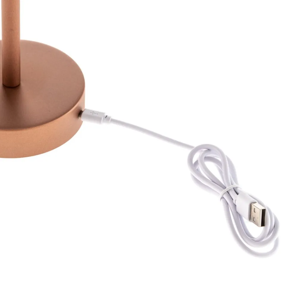 Newgarden Lola Slim LED-bordlampe batteri rosaguld