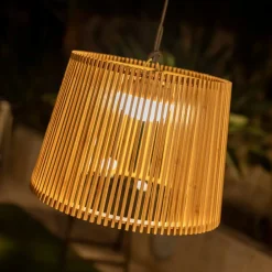 Newgarden Udendørs Pendellamper|Terrassebelysning>Okinawa udendørs LED-hængelampe bambus