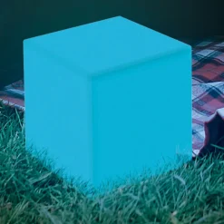 Newgarden solcellelampe Cuby cube, højde 20 cm