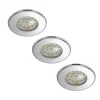 Briloner Loftlamper|Indbygningsspots>Nikas IP44 LED indbygningsspot, krom, 3 stk.