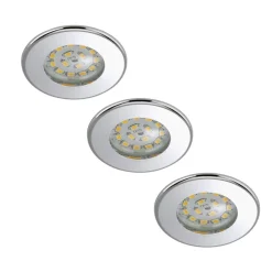 Briloner Loftlamper|Indbygningsspots>Nikas IP44 LED indbygningsspot, krom, 3 stk.