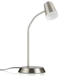 Nikkelfarvet LED bordlampe Narcos^Trio Lighting Discount