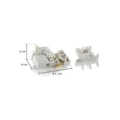 GLOBAL Noa 3-faset multiadapter, bærestyrke 5kg, hvid