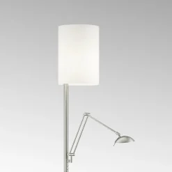 Knapstein Nola LED-gulvlampe mat nikkel